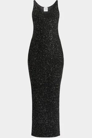 Hervé Léger Madeline Sequin Knit Sleeveless Gown