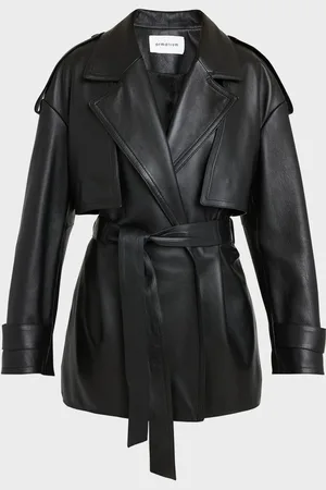 Armarium Emma Leather Wrap Trench Jacket