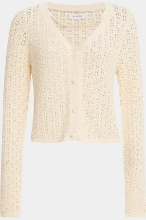 NAADAM Artisanal-Stitch Pima Cotton Cardigan
