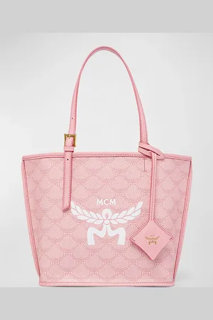 MCM Lauretos Monogram Canvas Shopper Tote Bag