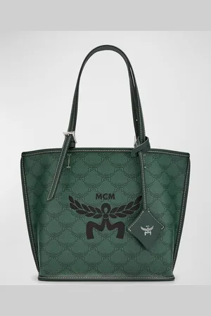 MCM Lauretos Monogram Canvas Shopper Tote Bag