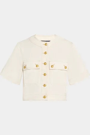 VERONICA BEARD Elias Short-Sleeve Denim Jacket