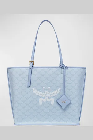 MCM Lauretos Monogram Canvas Shopper Tote Bag