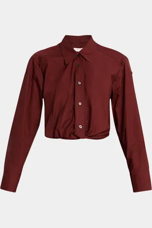 A.L.C. Leo Gathered Button-Front Top