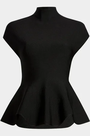 Khaite Andra Knit Peplum Top