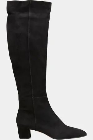 Gianvito Rossi Low-Heel Suede Knee Boots