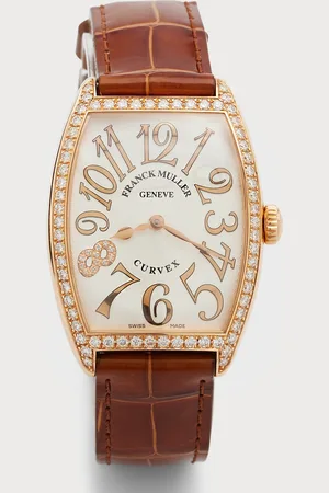 FRANCK MULLER Unisex 18K Rose Gold Cintree Curvex Watch with Diamonds