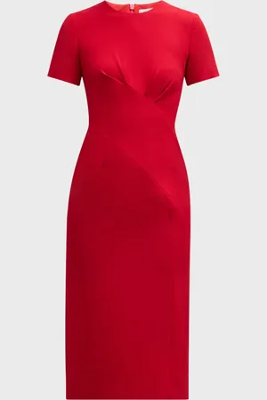 E.stott Bel Gathered Midi Sheath Dress
