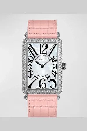 FRANCK MULLER 18K White Gold Long Island Diamond and Mother-of-Pearl Watch
