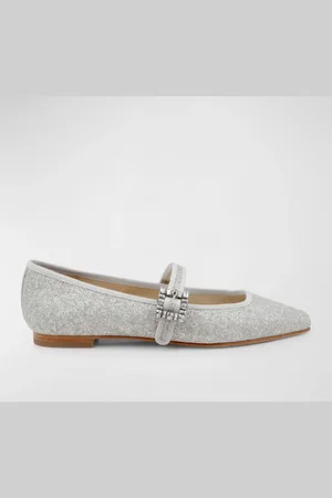 Badgley Mischka Brystol Glitter Mary Jane Ballerina Flats