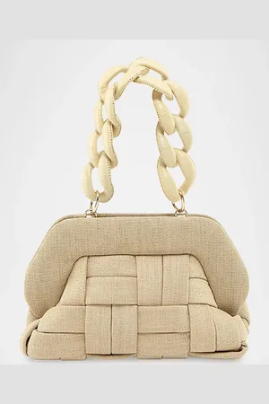 THEMOIRÈ Tia Woven Vegan Fabric Top-Handle Bag