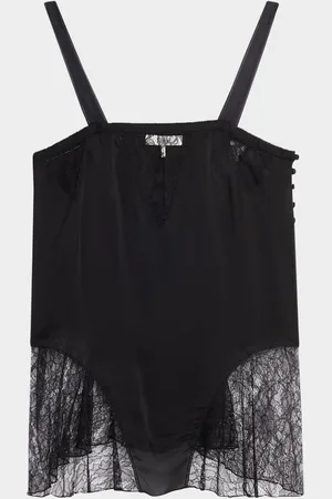 Chloé Lace-Inset Silk Cami