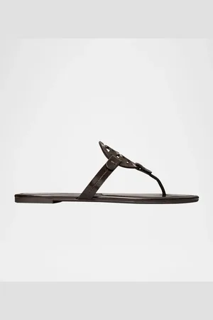 Tory Burch Miller Leather Logo Thong Sandals