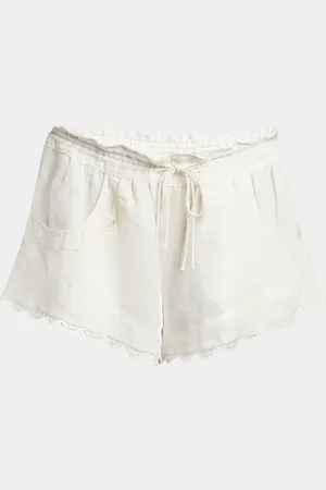 Isabel Marant Lola Ladder Stitch Scallop Drawstring Shorts