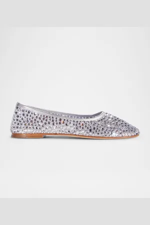 Dear Frances Balla Crystal Mesh Ballerina Flats