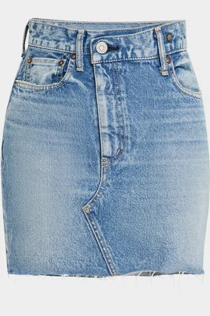 Moussy Thomoston Asymmetric Denim Mini Skirt