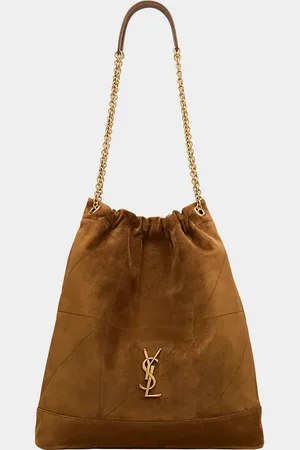 Saint Laurent Jamie Large Pochon YSL Shoulder Bag in Quilted Suede