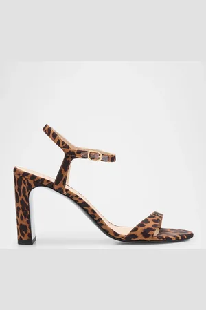 Stuart Weitzman Babette Leopard-Print Ankle-Strap Sandals