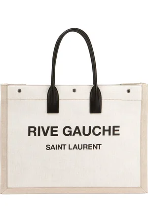 Saint Laurent Noe Cabas Large Rive Gauche Canvas Tote Bag