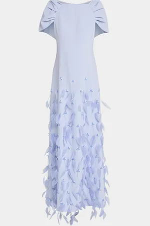 HUISHAN ZHANG Leonor Crystal Feather Gown