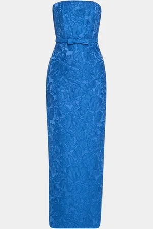 Sachin & Babi Sophia Strapless Floral Jacquard Column Gown