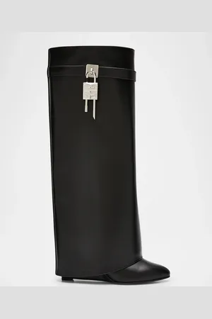 Givenchy Shark Lock Wide Leather Boots
