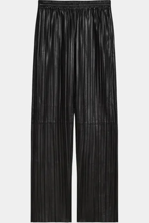 Helmut Lang Pull-On Pleated Leather Car Trousers