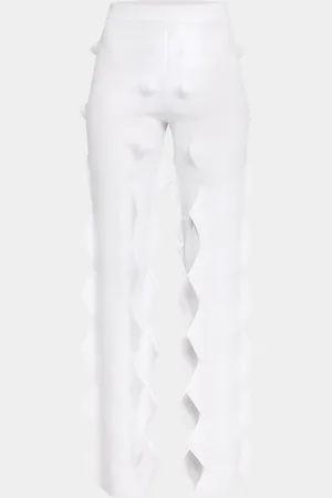 Missoni Pointed Knit Straight-Leg Pull-On Trousers