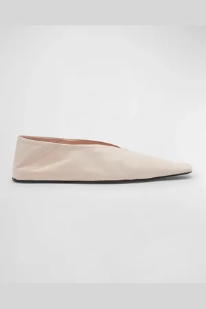 Jil Sander Leather Ballerina Loafers