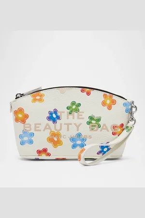 Marc Jacobs Wild Daisy-Print Leather Cosmetic Pouch Bag