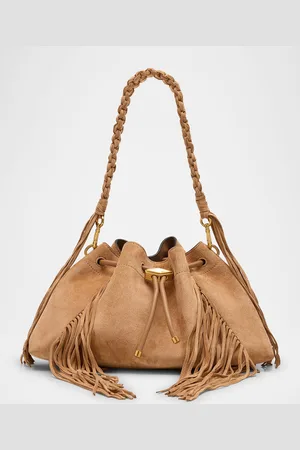 Jimmy Choo Bon Bon Cinch Fringed Suede Bucket Bag