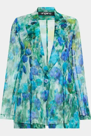 Emanuel Ungaro Aimee Sheer Floral-Print Jacket
