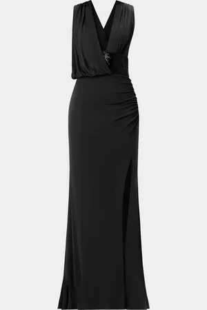 Hervé Léger The Lucille Draped Sequin-Embellished Gown