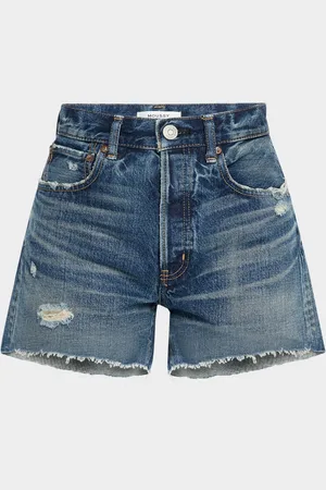 Moussy Lattingtown Cut-Off Denim Shorts