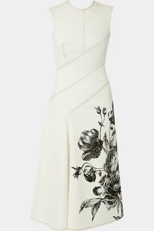 Erdem Floral Print Midi Dress