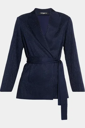 Emanuel Ungaro Rhinestone Wrap-Front Jacket