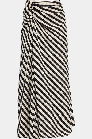 A.L.C. Jean Check Midi Skirt