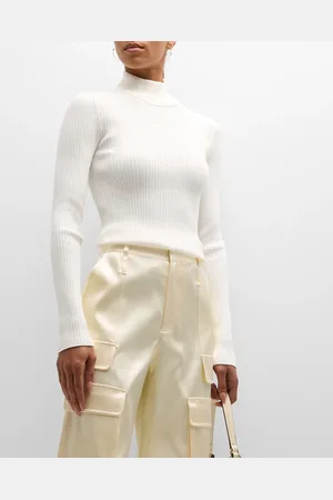 Courrèges Turtleneck Long-Sleeve Rib Sweater