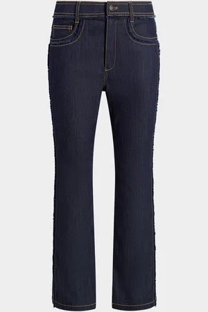 Cinq A Sept Sallie Piped Cropped Bootcut Denim Pants
