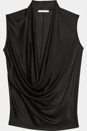 Helmut Lang Sleeveless Plunging Jersey Top