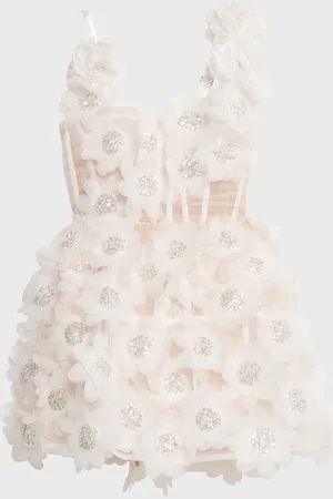 Bronx and Banco Rosalie Sequin-Embellished Applique Mini Dress