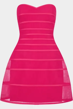 BCBG Max Azria Strapless Fit-&-Flare Mini Dress