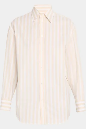 Saint Laurent Ls Btn Dwn Striped Blouse
