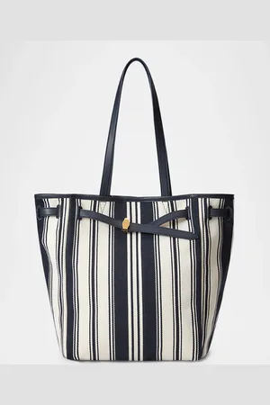 VERONICA BEARD Dash Striped Canvas Tote Bag