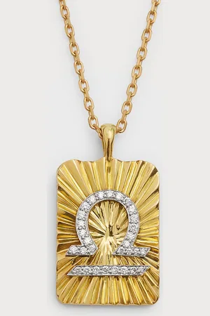 David Webb Diamond Libra Pendant Necklace