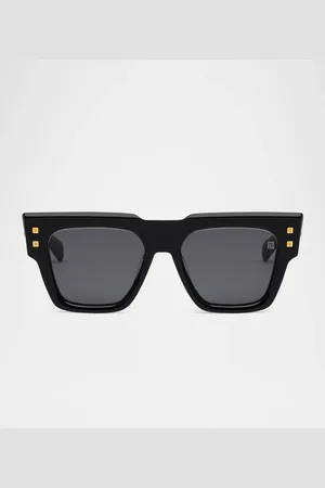 Balmain B-Army Acetate Square Sunglasses