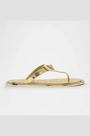 VERSACE Alia Flat Laminated Rubber Slides