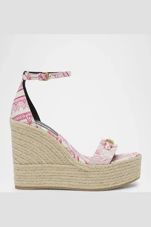 VERSACE Medusa Calfskin Leather Espadrilles