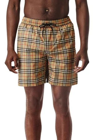Burberry Guildes Vintage Check Swim Trunks in Archive at Nordstrom
