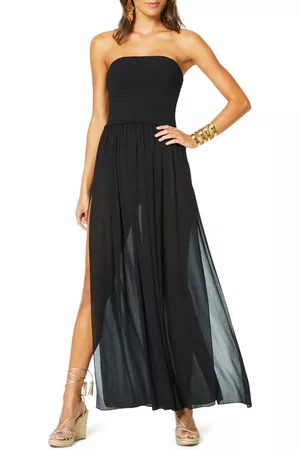 Ramy Brook Calista Strapless Georgette Cover-Up Dress in at Nordstrom